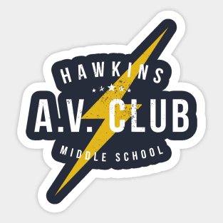 Hawkins A.V. Club (aged look) Sticker